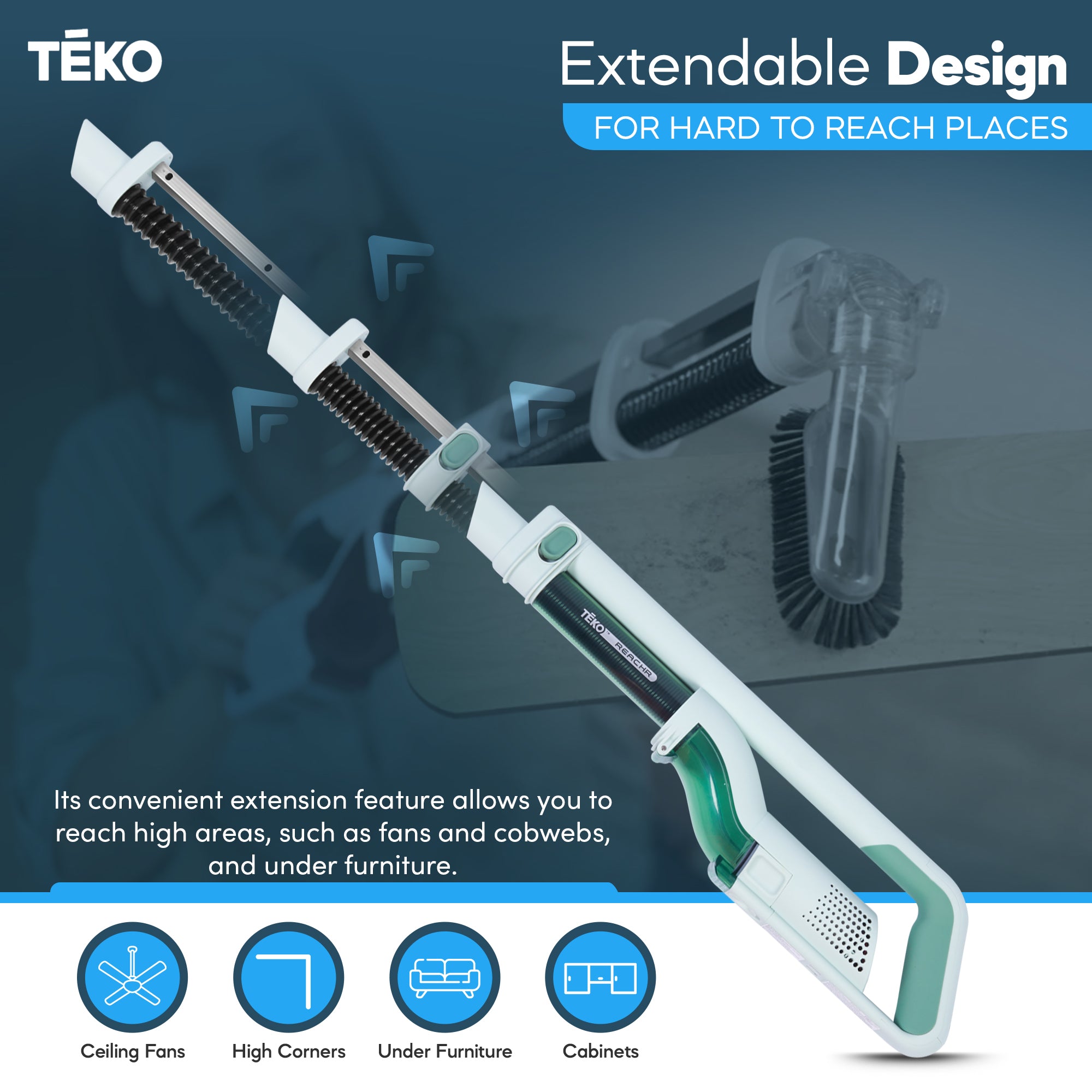 Teko Reachr Handheld Vacuum