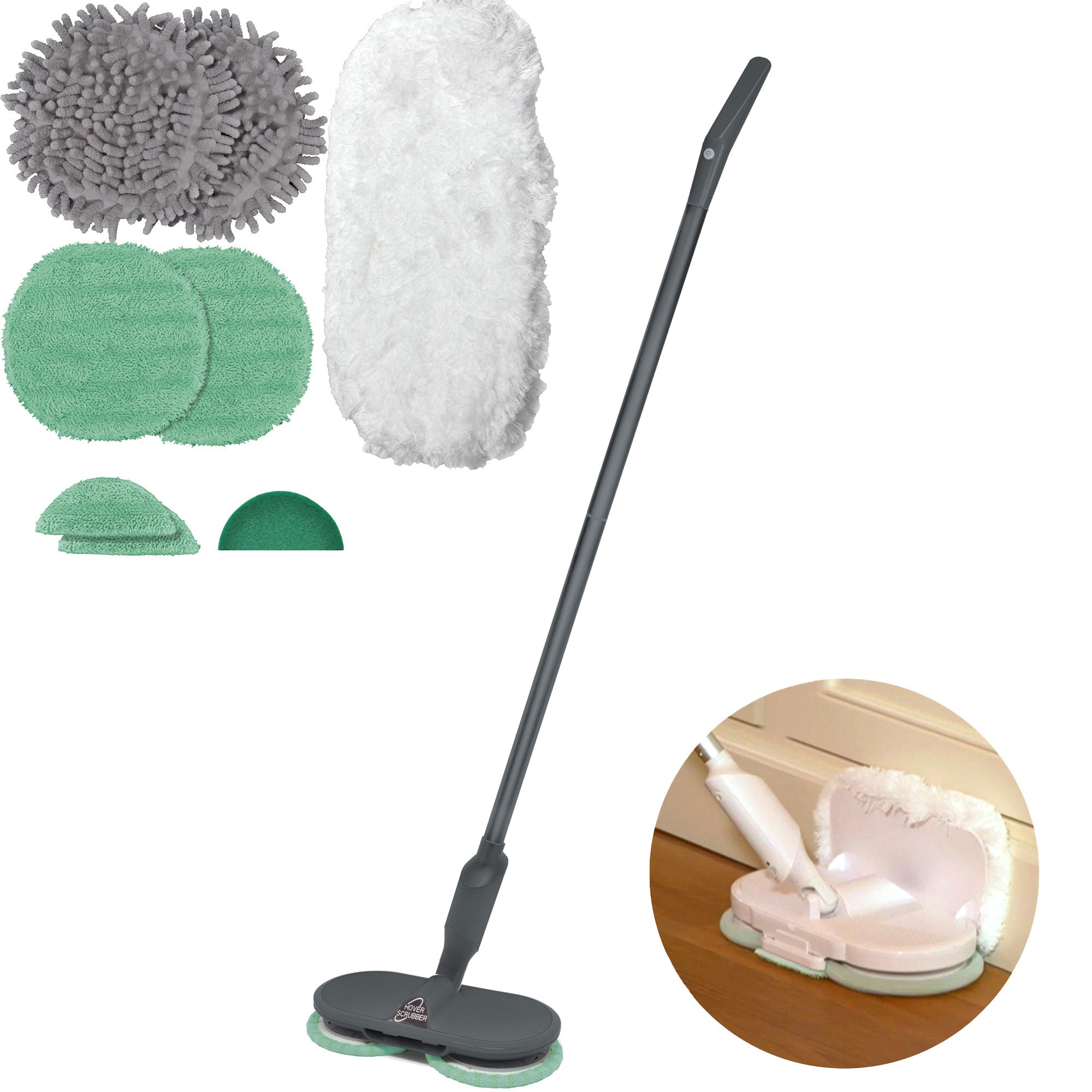 Hover Scrubber Omni Electric Floor Mop w/ Microfiber Pads