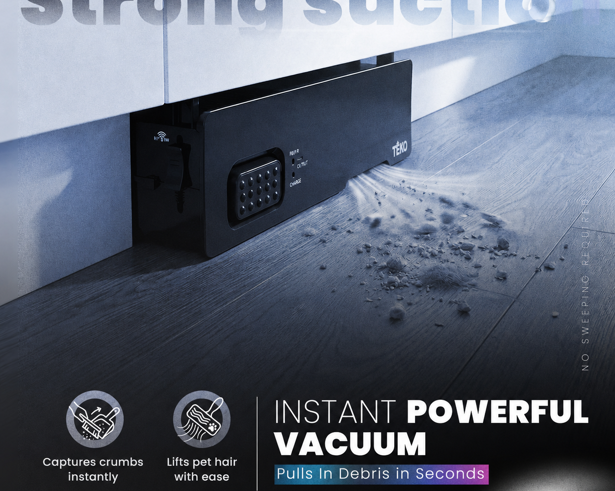 Cordless Under-Counter Toe Kick Vacuum