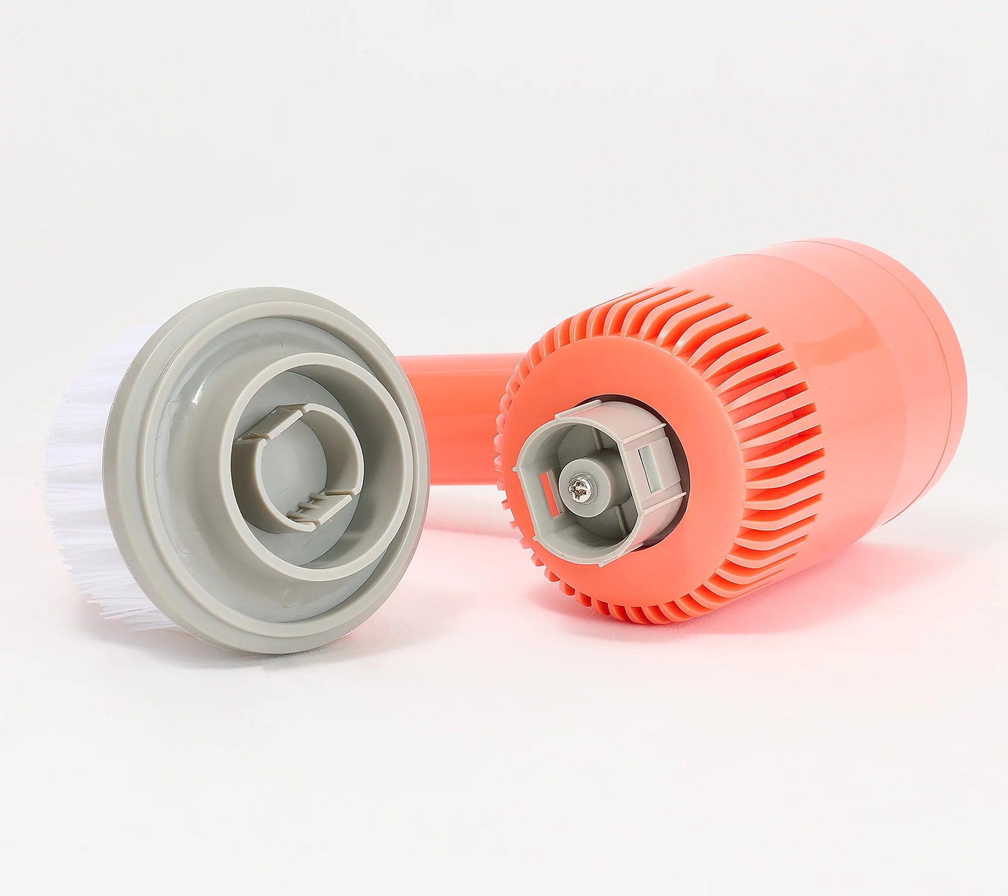 Orange and gray cleaning tool on a white background