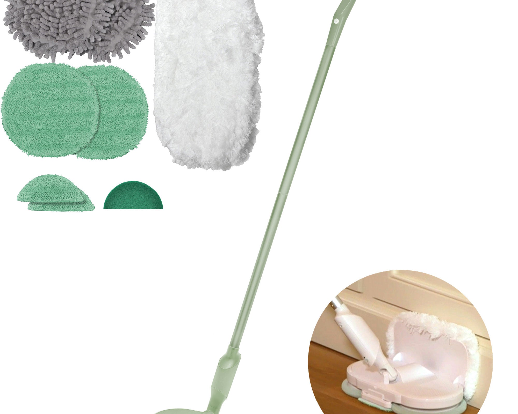 Hover Scrubber Omni Electric Floor Mop w/ Microfiber Pads