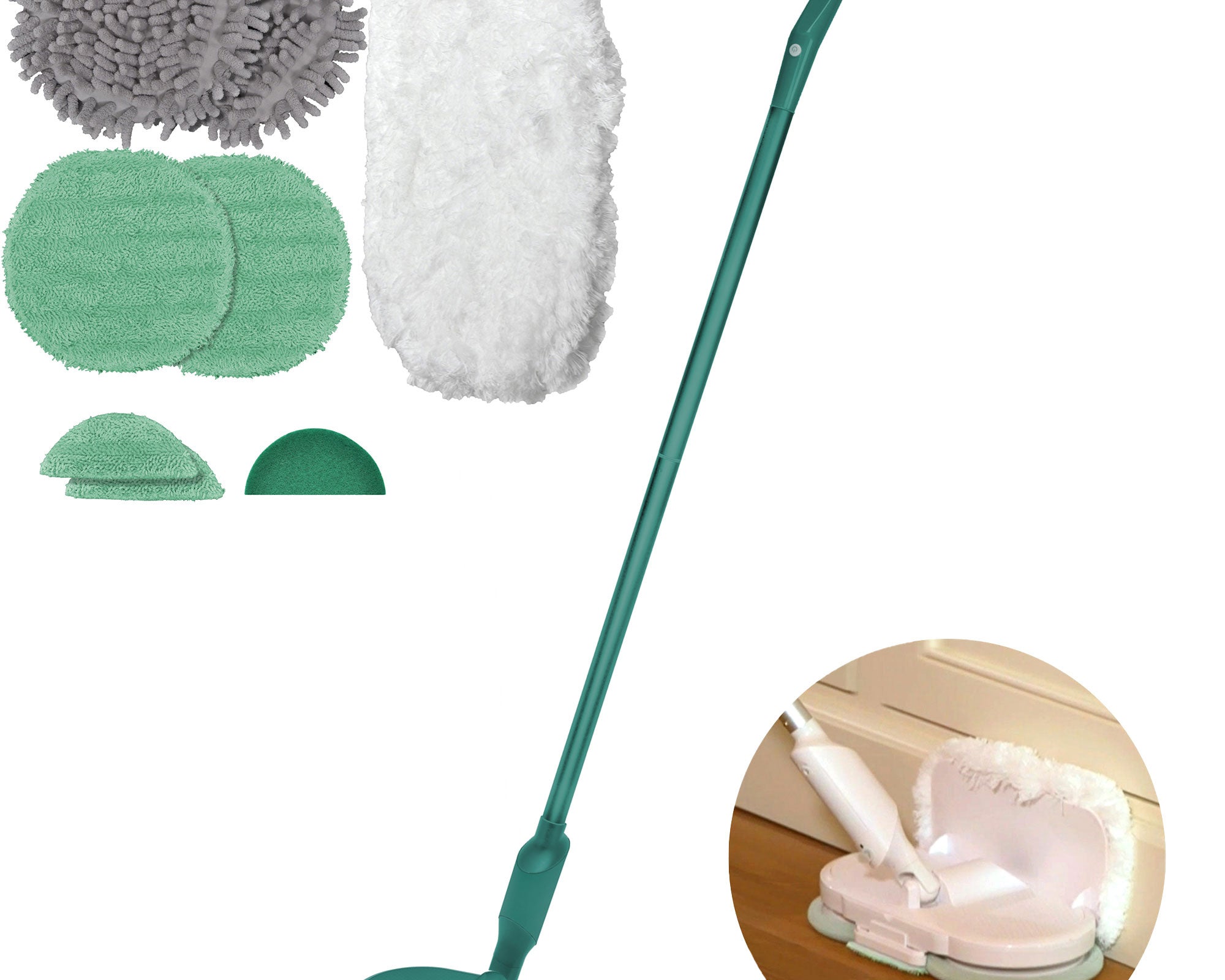 Hover Scrubber Omni Electric Floor Mop w/ Microfiber Pads